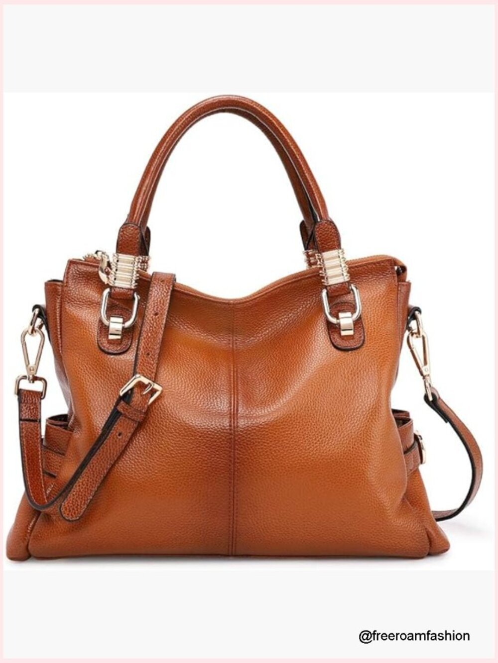 Genuine Leather Satchel Tote Shoulder Bag Laptop Bag Work Bag 14.56x4.92x11.02
